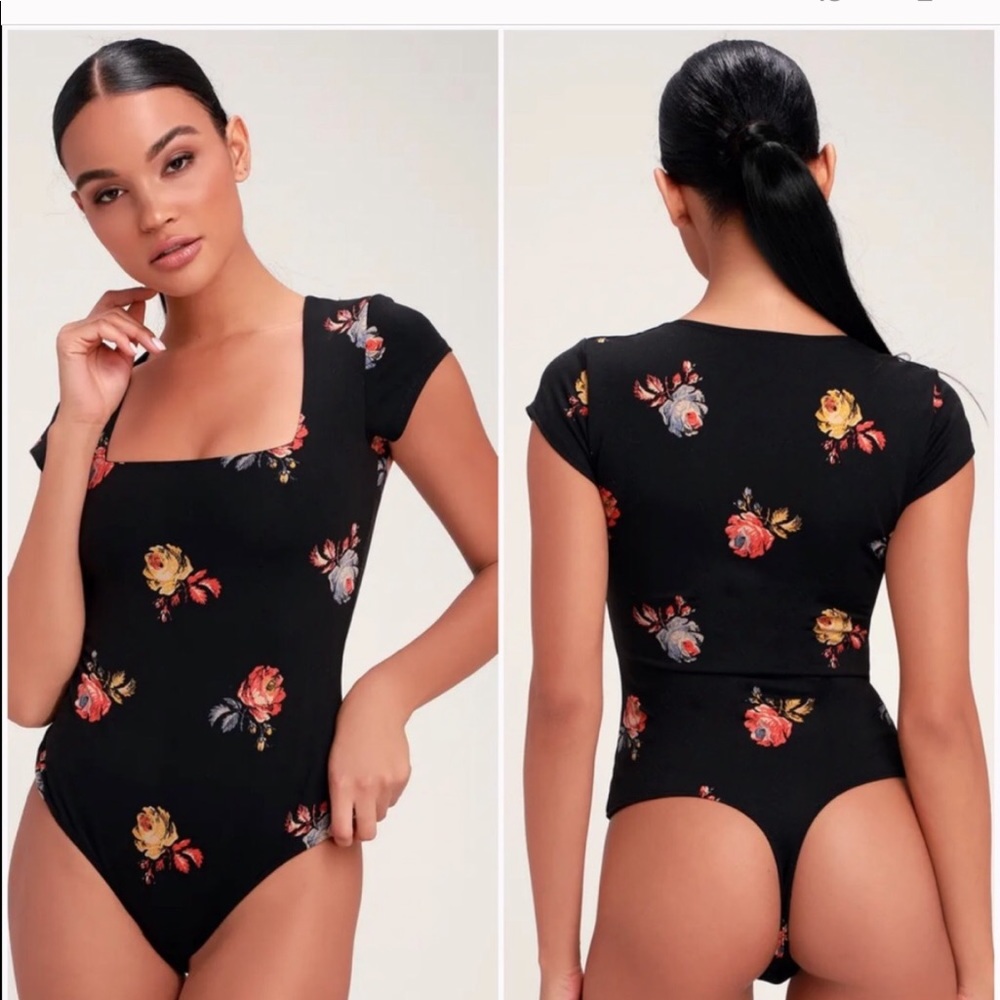 Free People square neck body suit NWOT